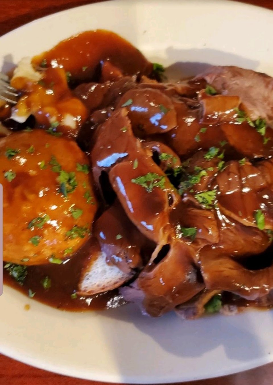Open Faced Roast Beef