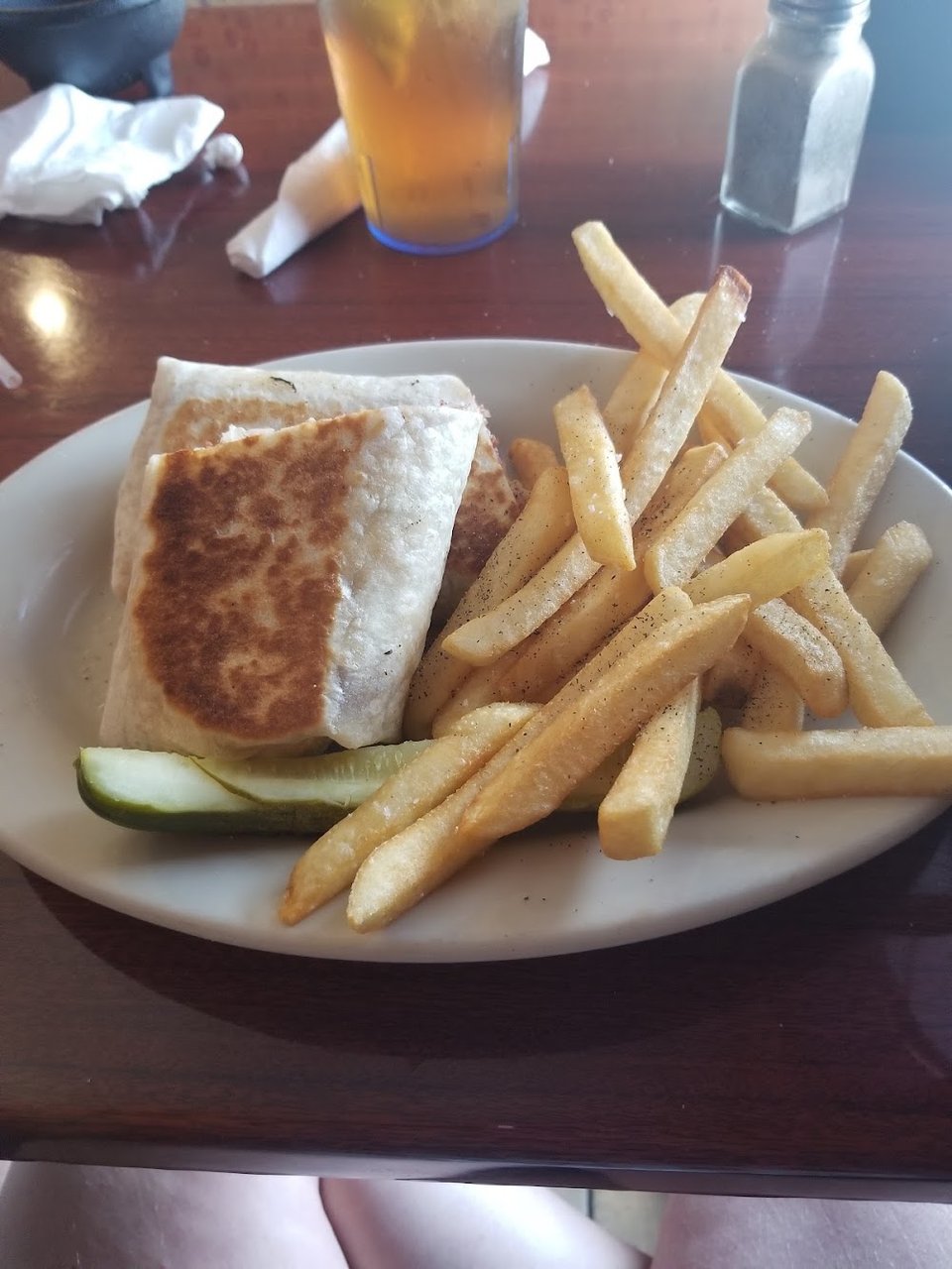 Ruben Wrap and Fries